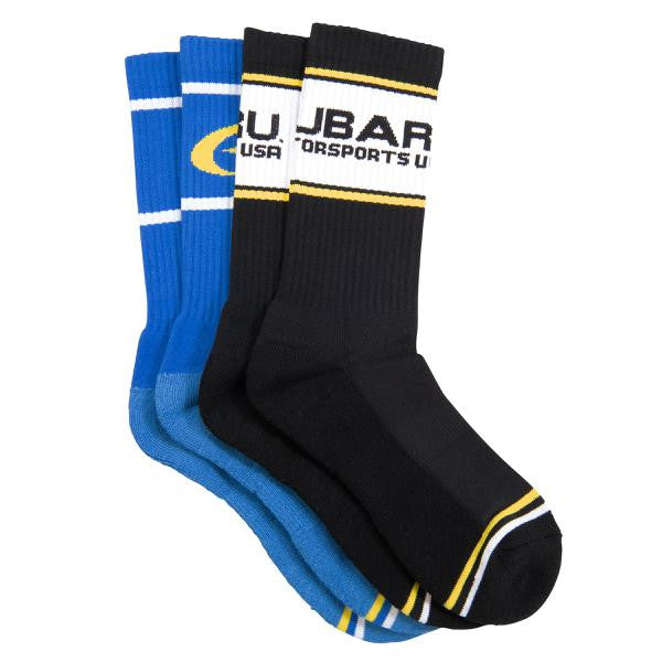 Subaru Motorsports USA | Woven Crew Socks | 2-Pack