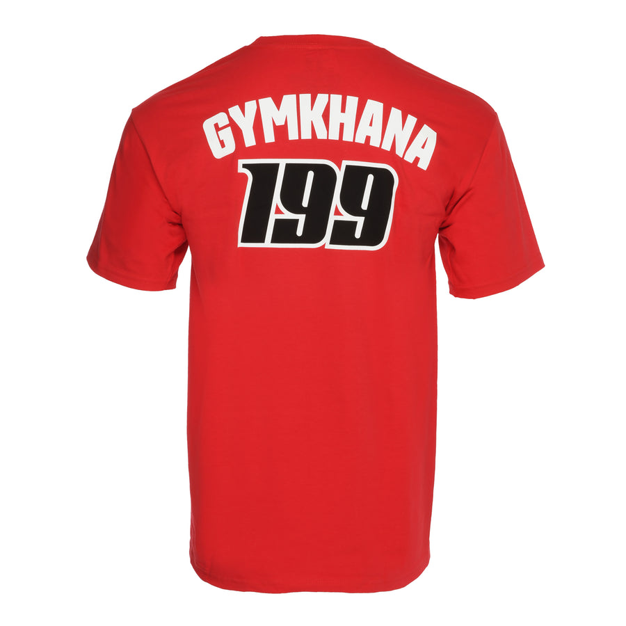 Gymkhana 199 Pastrana (back) | HOONIGAN T-Shirt (Red)